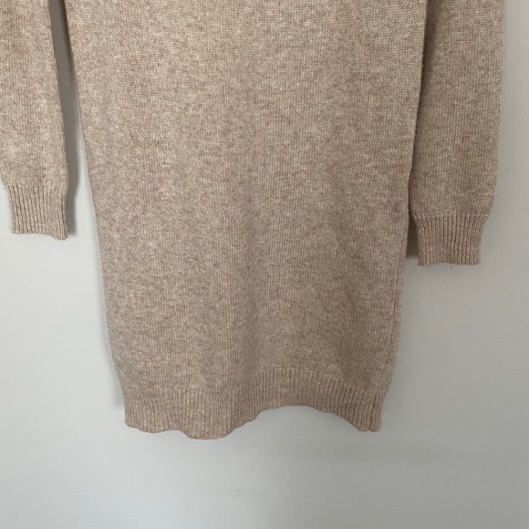 Tularosa Dreamin Off The Shoulder Mini Sweater Dress Tan Size Small - Picture 8 of 8